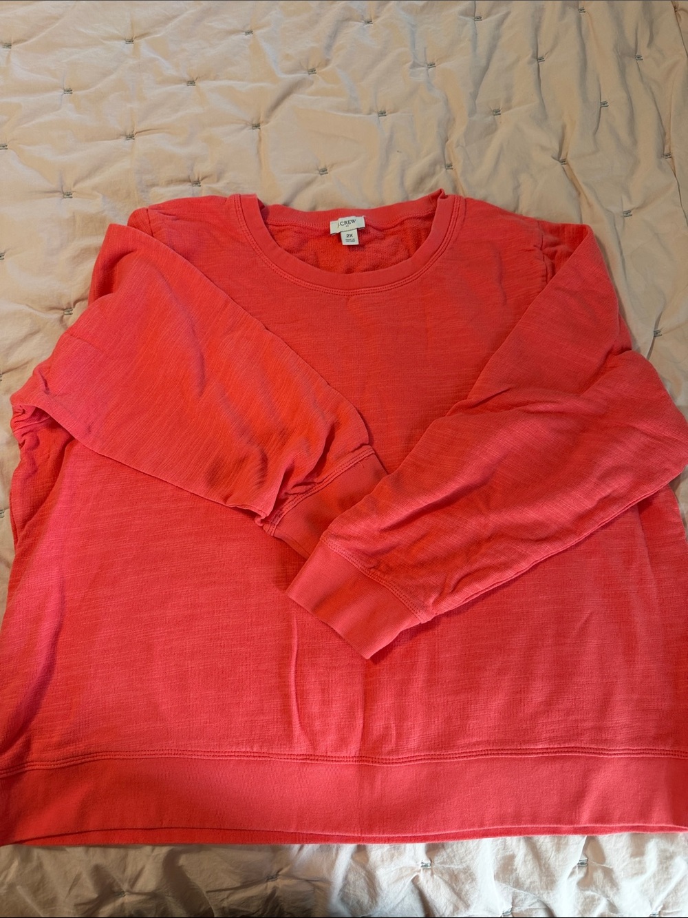 J. Crew Factory Coral Crewneck Sweater